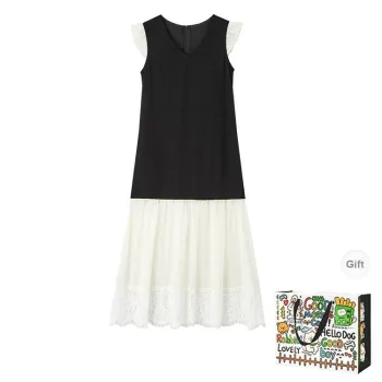 HAPG Sleeveless Dresses Women's Black Shopping Bag
