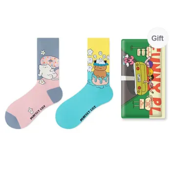 PL Mid Calf Socks Unisex 2 Pairs Of Gift Boxes