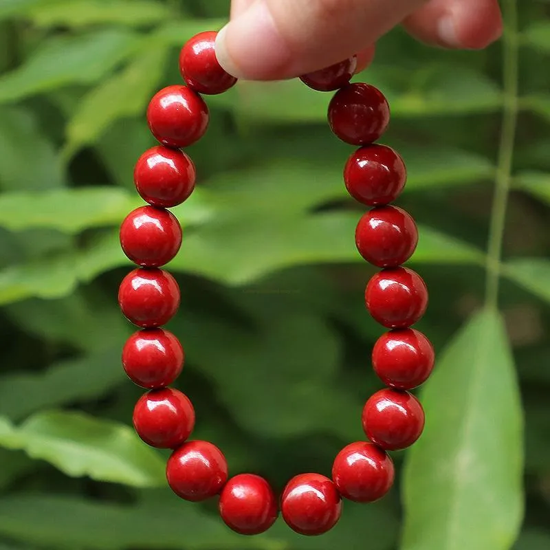 WUMZK Reconstructed Cinnabar Bracelets Unisex-4