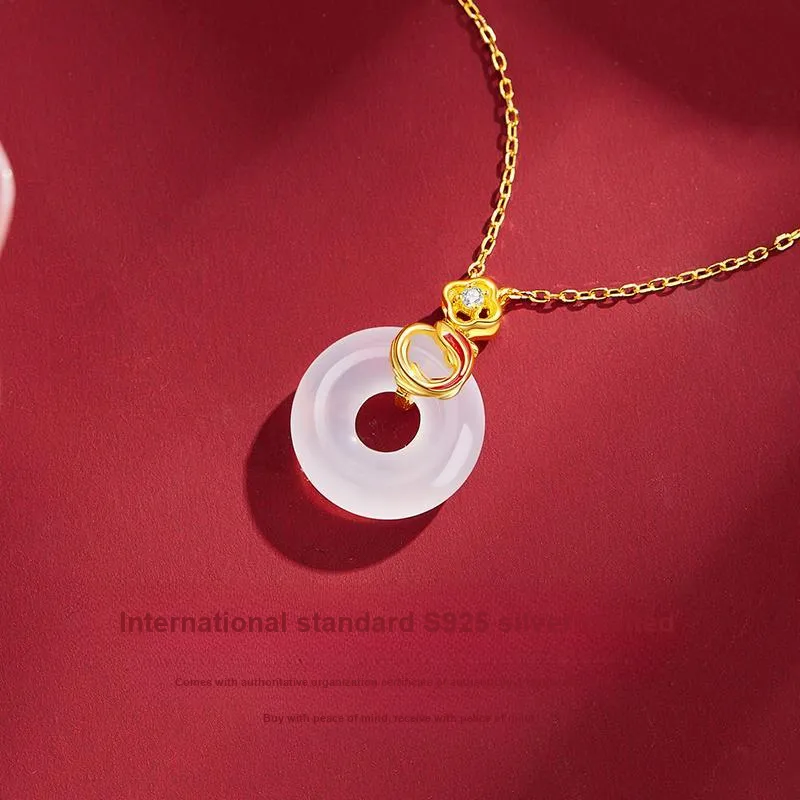 Lao Feng Xiang S925 Silver Necklaces Women's-2