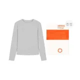 슬림핏 크루넥 긴팔 - 라이트 헤더 그레이
