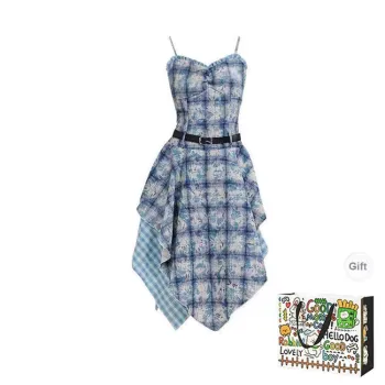 HAPG Slip Dresses Women's Blue Shopping Bag Included