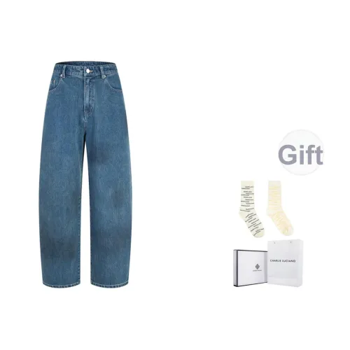 Charlie Luciano Blue Box + Socks Color Random Style Unisex Jeans Чарли Luciano Синий Коробка + Носки Цвет Случайный Стиль Унисекс Джинсы