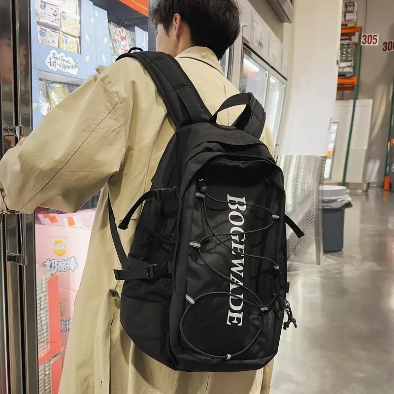 Ssweisiker Oxford Polyester Mesh Backpack Unisex-1