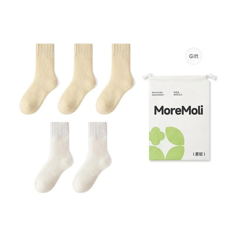 Moremoli Mid Calf Socks Women's 5 Pack-5