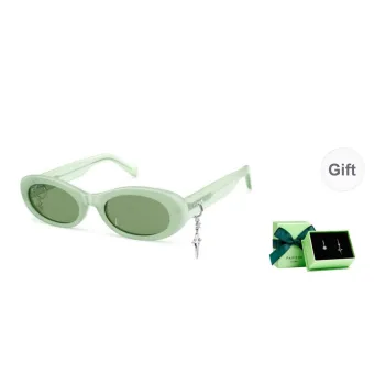 PARZIN Plate Frame Oval Sunglasses Women's