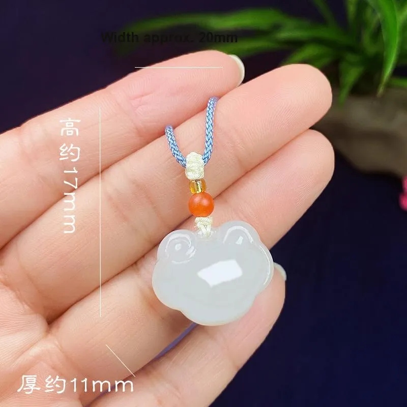 KUNYUYAO Hetian Jade Pendants White Jade Unisex-25