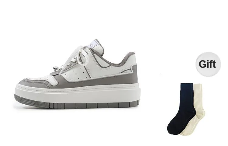 Lucia Tacci Designer Collection Skateboard Shoes Women's Low Top Gray White