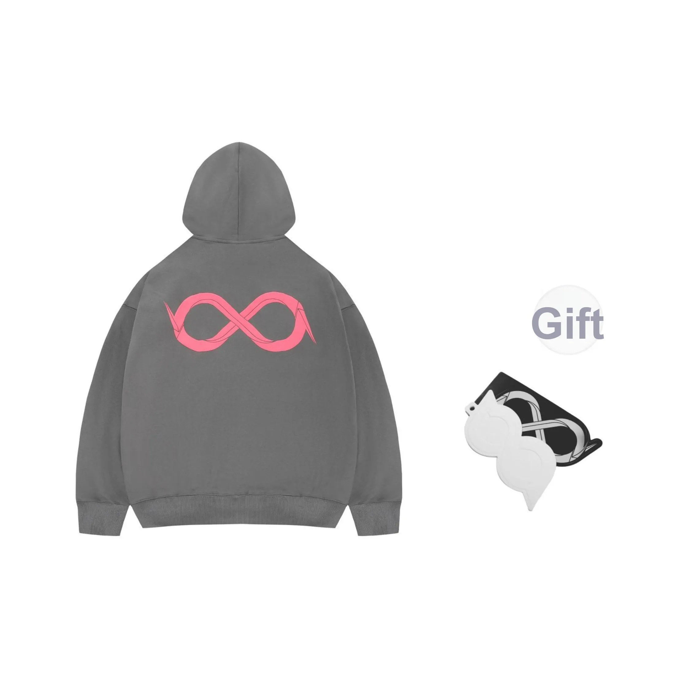 BIPOLAR Толстовка Унисекс Темно-серый Черный Молочно-белый