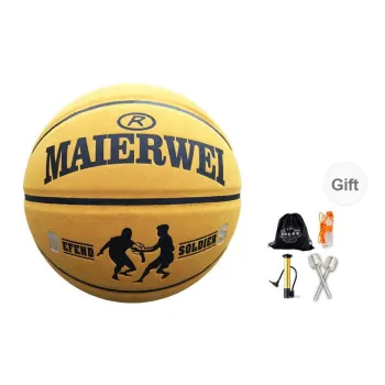 Melway Microfiber Leather Basketball Yellow Brown Size 7 Training Unisex