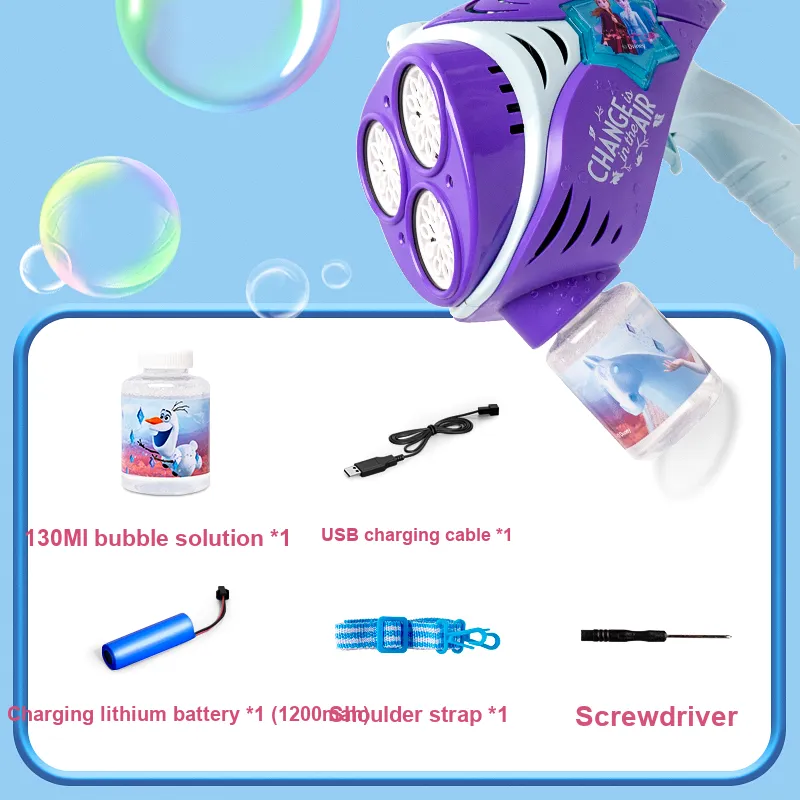 Disney Frozen Multi Hole Outdoor Electric Charging Bubble Machines-2