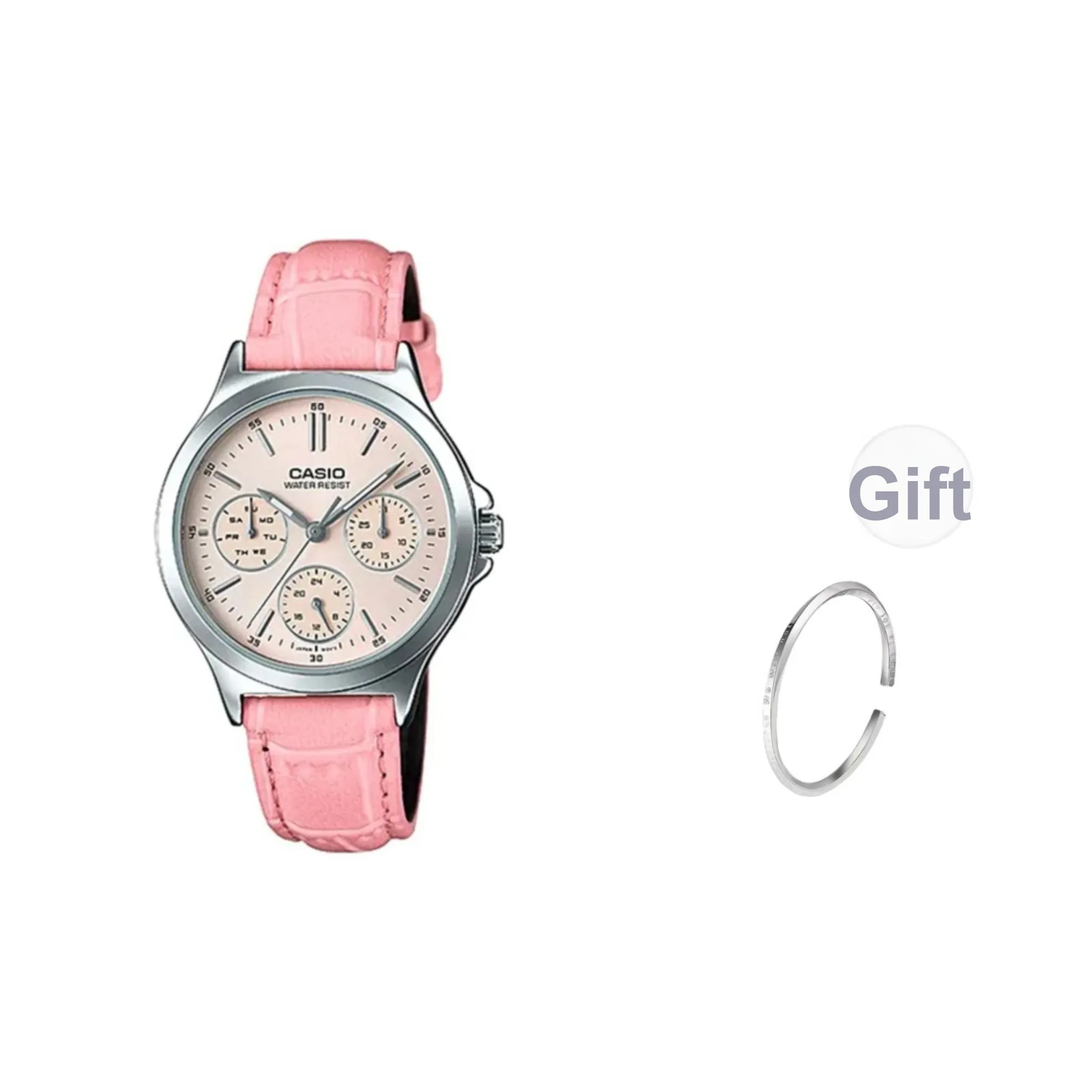 CASIO Кварцевый механизм Часы Женские Розовый циферблат