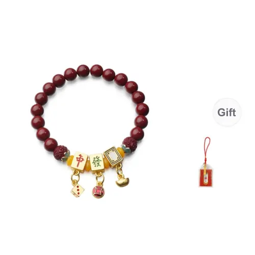 LUXLINE Reconstructed Cinnabar Bracelets Unisex