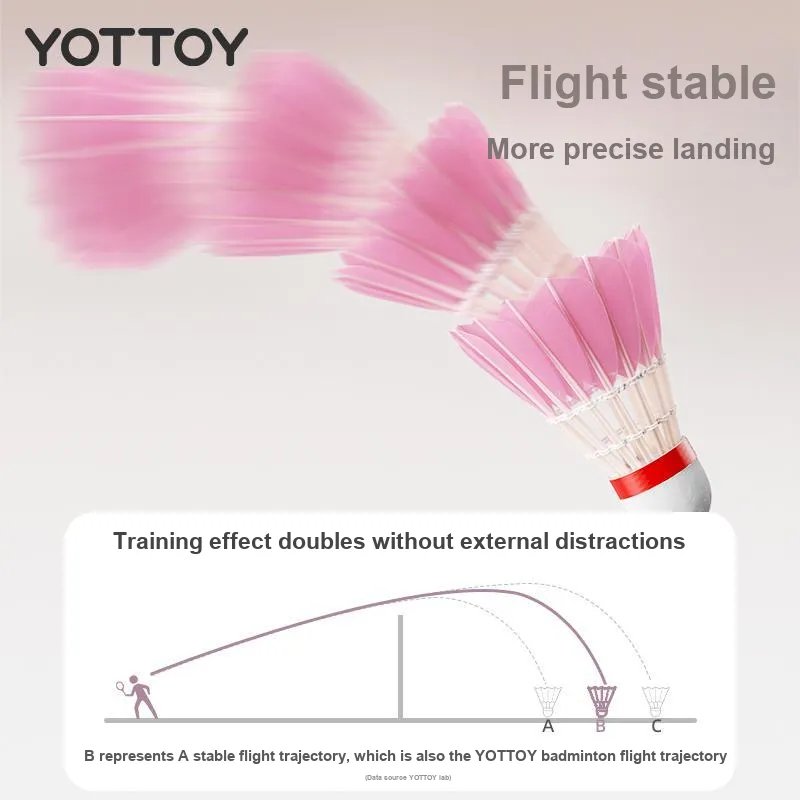 YOTTOY 3 Pack Duck Feather Shuttlecocks-2