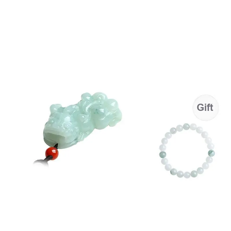 With The Heart Of The Jade Glutinous Jade Jadeite Necklaces Unisex-7