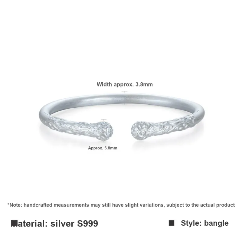 Century Edge Jewelry 999 Fine Silver Bangles Women's-4