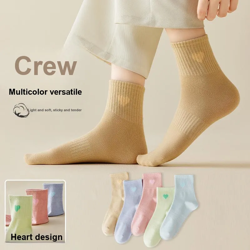 ALPLUME Mid Calf Socks Unisex 5 Pack-23