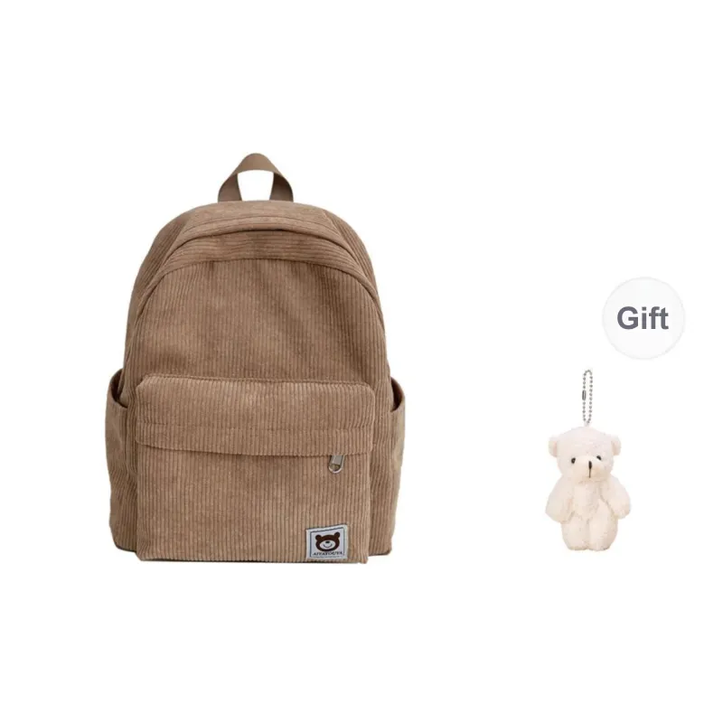 URBAN FOREST Corduroy Backpack Unisex Multicolor-12