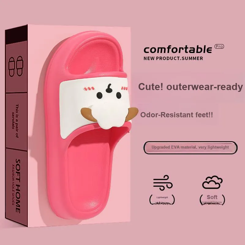 Foot Recreation Summer Comfortable Soft Noise Reducing Cute Lamb Slippers, Home Slippers, Couple Same Style-7