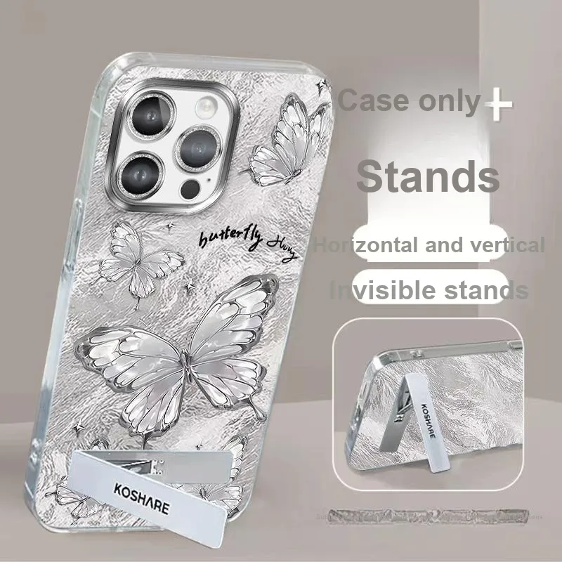 XUANCAISHI Dreamy Butterfly Phone Cases Compatibility With Apple 16/16e/15/14/13/12 Models.-5
