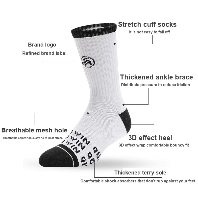 Gentle Welcome Basketball Socks Unisex Combo Set-5