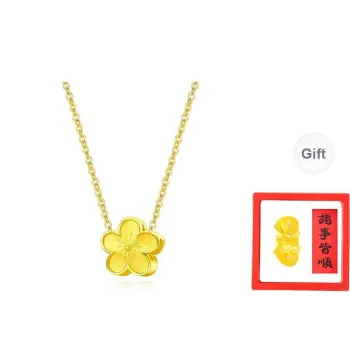 Zheng Tai Fook S999 Fine Silver Necklaces Women's