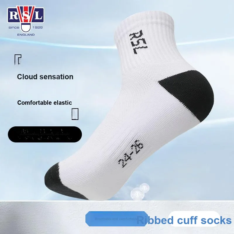 RSL Mid Calf Socks Men's 1 Pack White-3