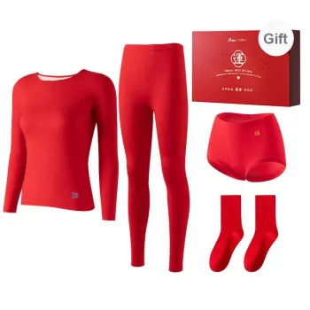 Top Melon Thermal Set Women's Gift Box Set China Red