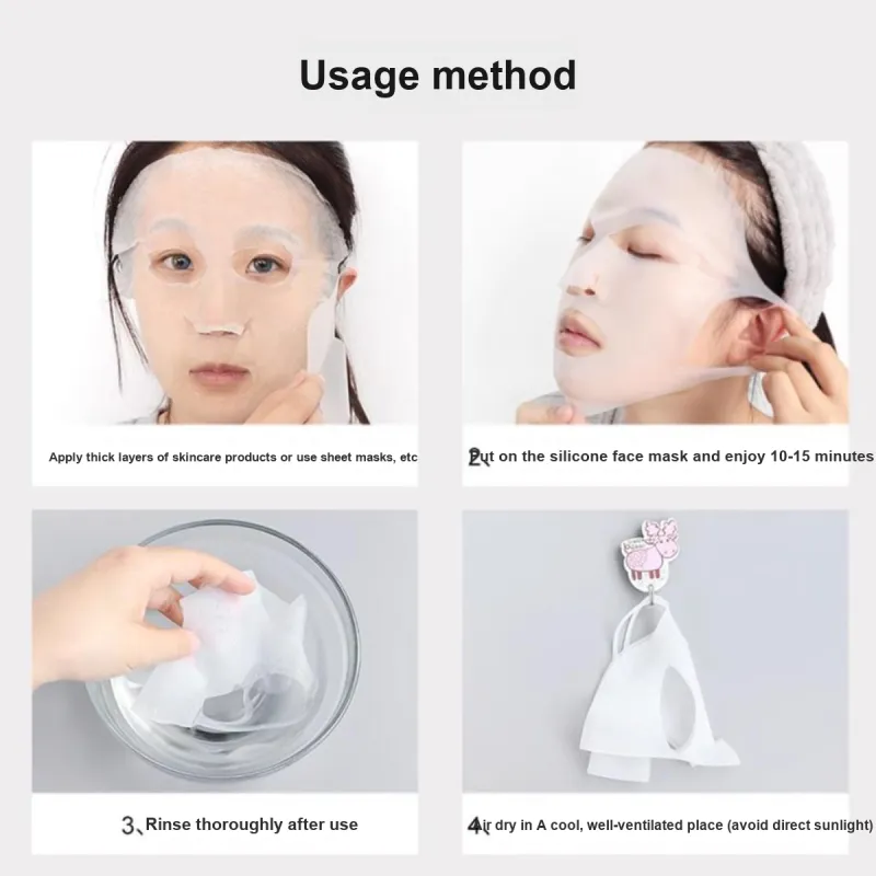 LMLTOP Thermal Therapy Facial Masks With Steam Facial Towels For Beauty Silicone Facial Mask-9