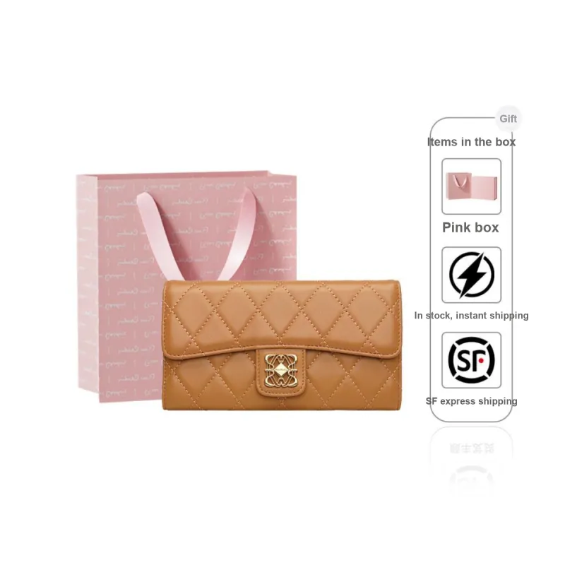 PIERRE CARDIN Top Grain Cow Leather Clutch Wallet Women's Multicolor-10