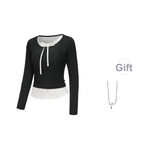 SONDR Черный с ожерельем Женские T-рубашки