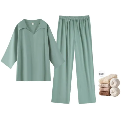ZumashL Luxury Designer Series Pajama Set Women's Clear Turquoise