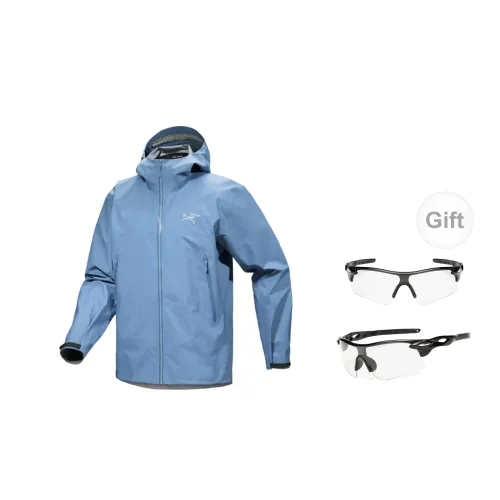 Arcteryx Windbreaker Jackets Men Polished Stone Blue