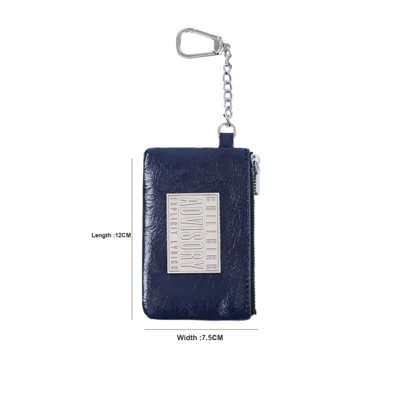 ChillHigh PU Coin Purse Unisex Black-6