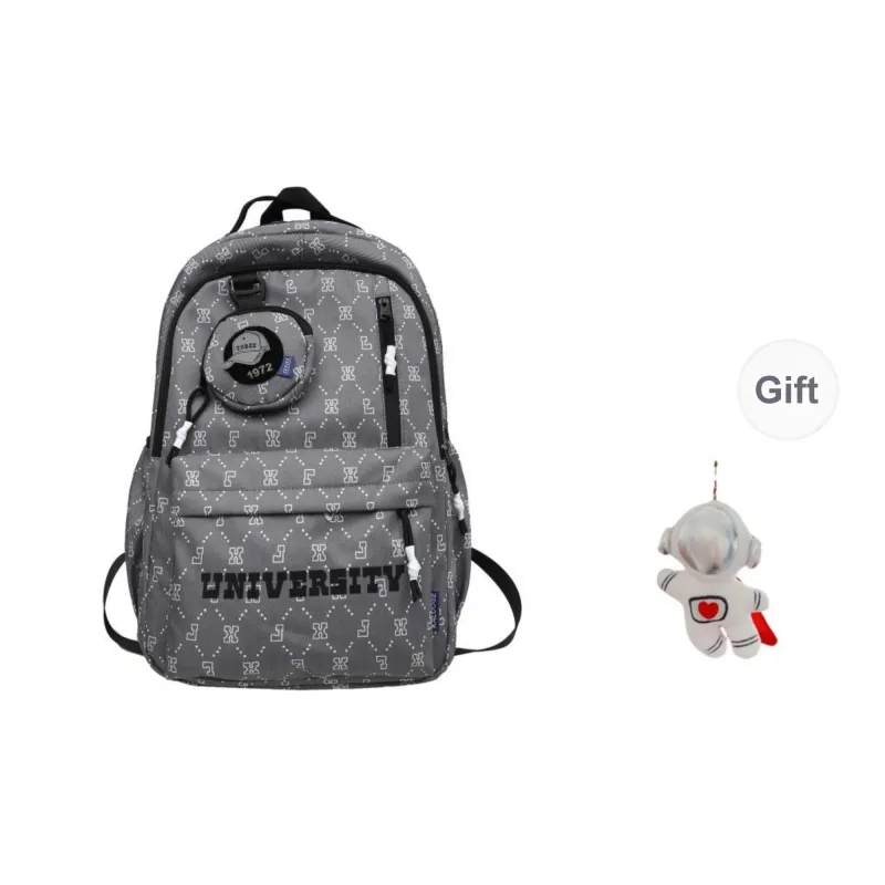 URBAN FOREST Nylon Backpack Unisex White/Gray/Black/Blue/Coffee-6
