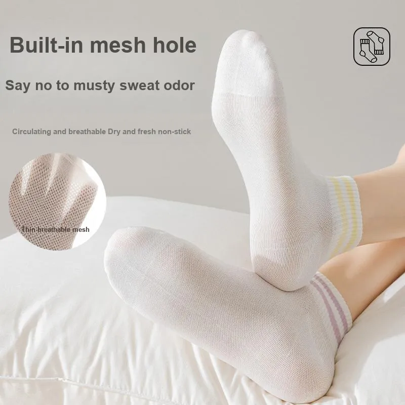 Lan Miao Mid Calf Socks Women's 6 Pack-3