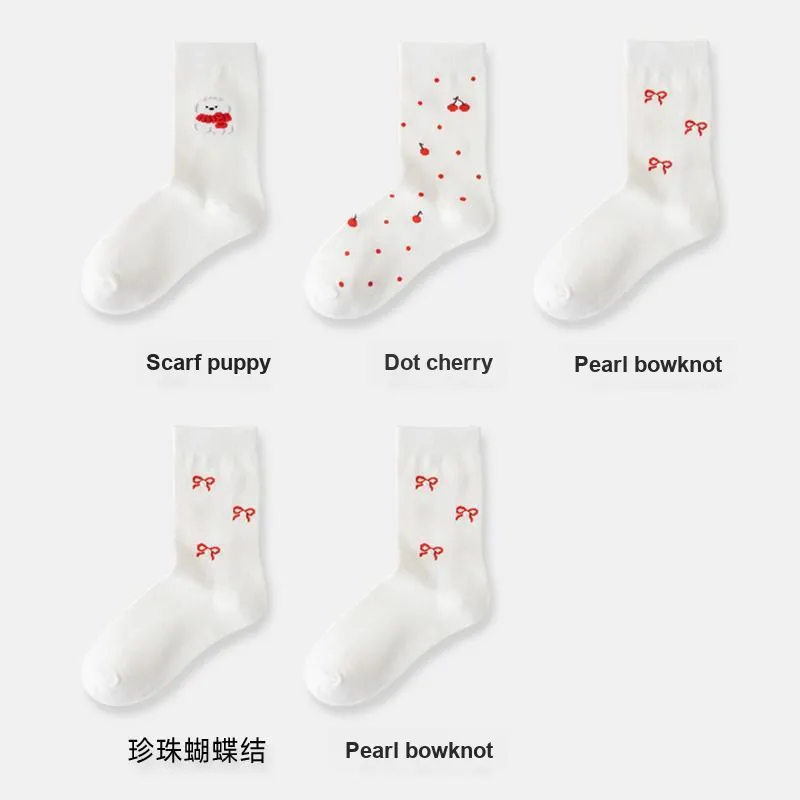 H YXIANG Mid Calf Socks Women's Combo Set-29