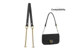 Gucci, Black Gold Chain 65cm (Underarm)