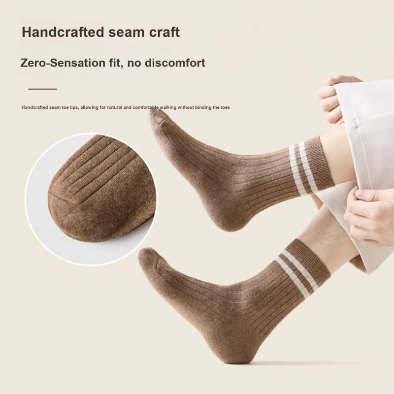 Caramella Mid Calf Socks Men's 7 Pack Mixed Color-2