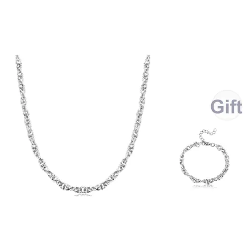 MAGICPOLE Титановые стальные ожерелья мужские серебряные