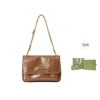 VANESSA HOGAN Cow Leather Shoulder Bag Crossbody Bag Women's Brown/Black