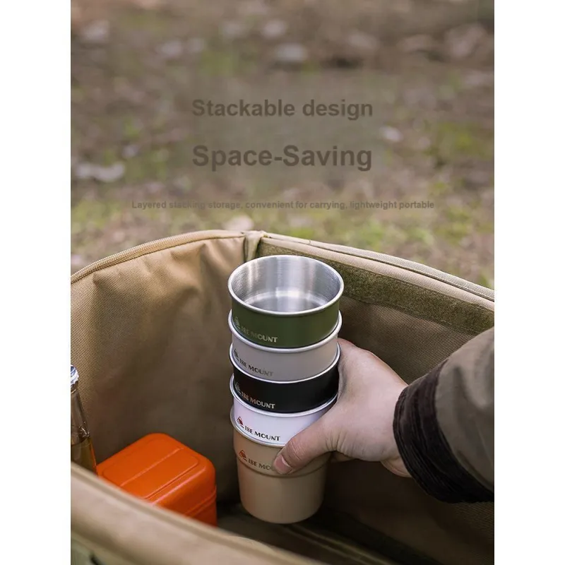MUXING Outdoor Water Equipment Water Container 0.3L Camping 304 Stainless Steel-5