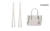 Ecru MK Tote Bag Shoulder Straps (Two Pieces)