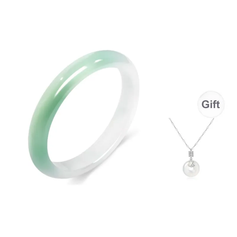 STYLEJING Chalcedony Jade Bangles Women's-15