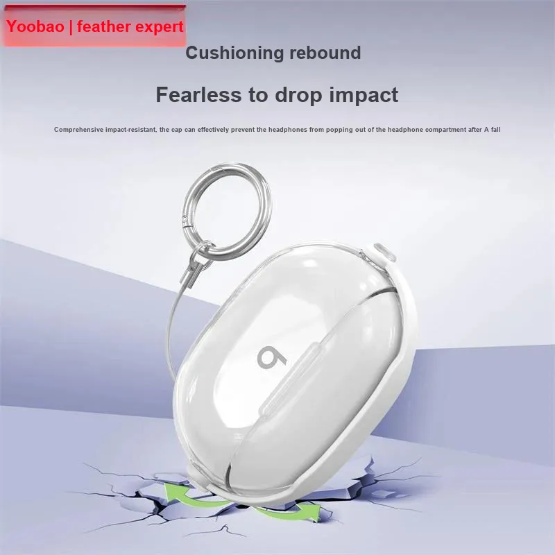 Yoobao Compatibility  P MOTIVE Beats Studio Buds TPU Transparent Lock Buds+Impact Resistant Headphone Cases-4