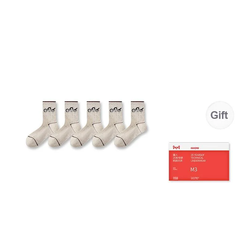 MIIOW Trend Party Series Mid Calf Socks Women's Shopping Bag Combo Set-1