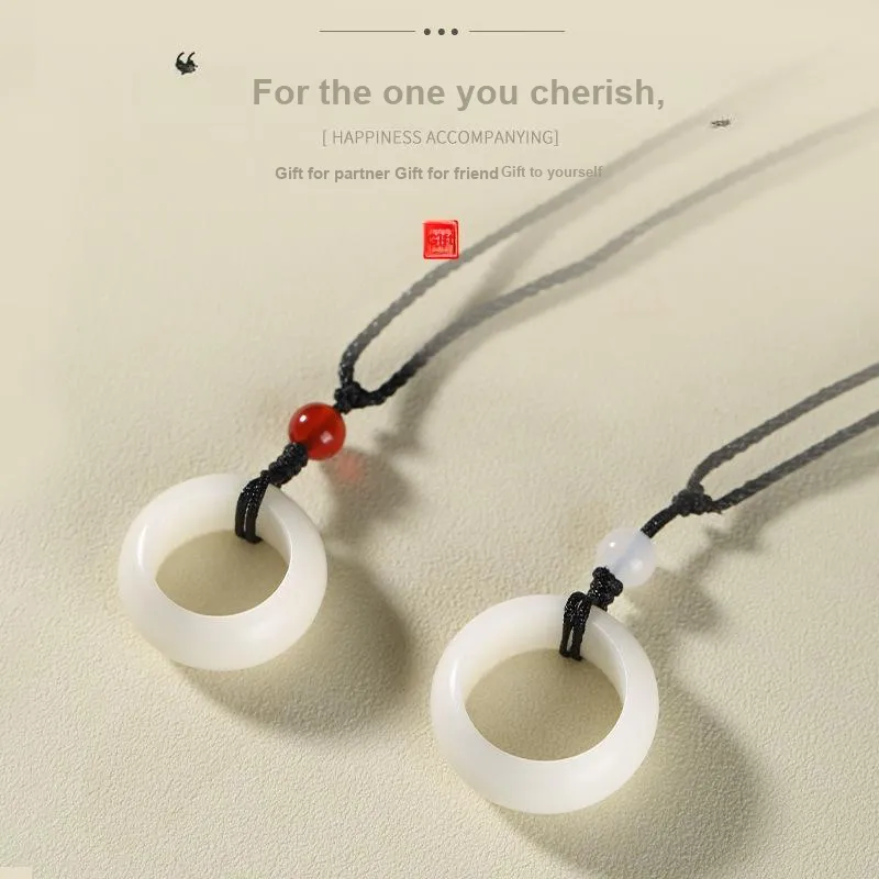 I&YOU White Jade Bodhi Necklaces Unisex-1