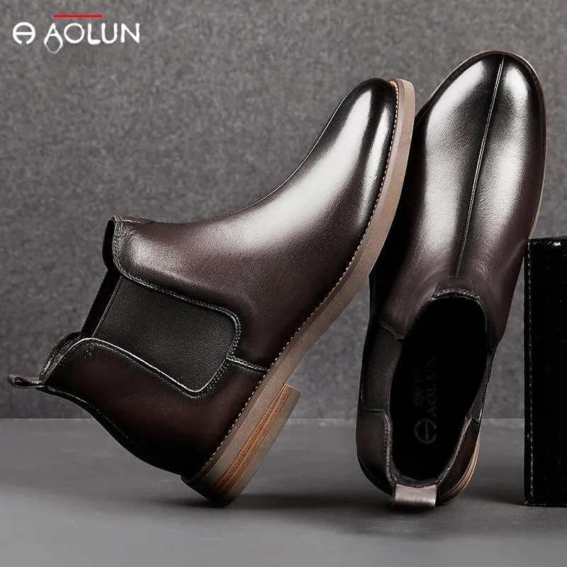Auron Ankle-Length Chelsea Boots Men's Brown-2
