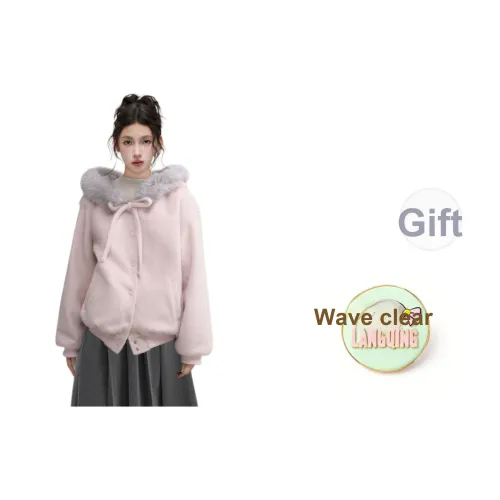 LANGQING Розовый Бесплатная доставка с бренд крючок и петля Женские пуховики (пуховики)