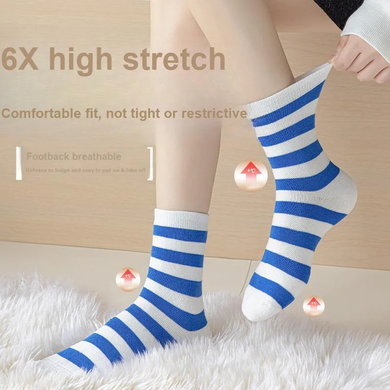 Lan Miao Mid Calf Socks Women's 7 Pack-10